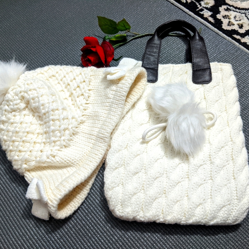 Knitted🌹 hat and bag🌹